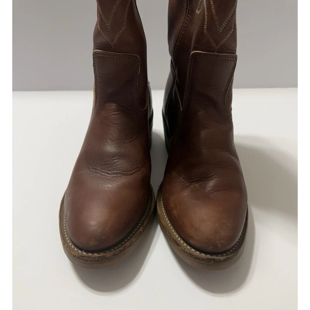 Vintage Red Wing Pecos 9801 Brown Leather Cowboy Boots Men 8D / Women 9D - Picture 7 of 9